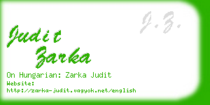 judit zarka business card